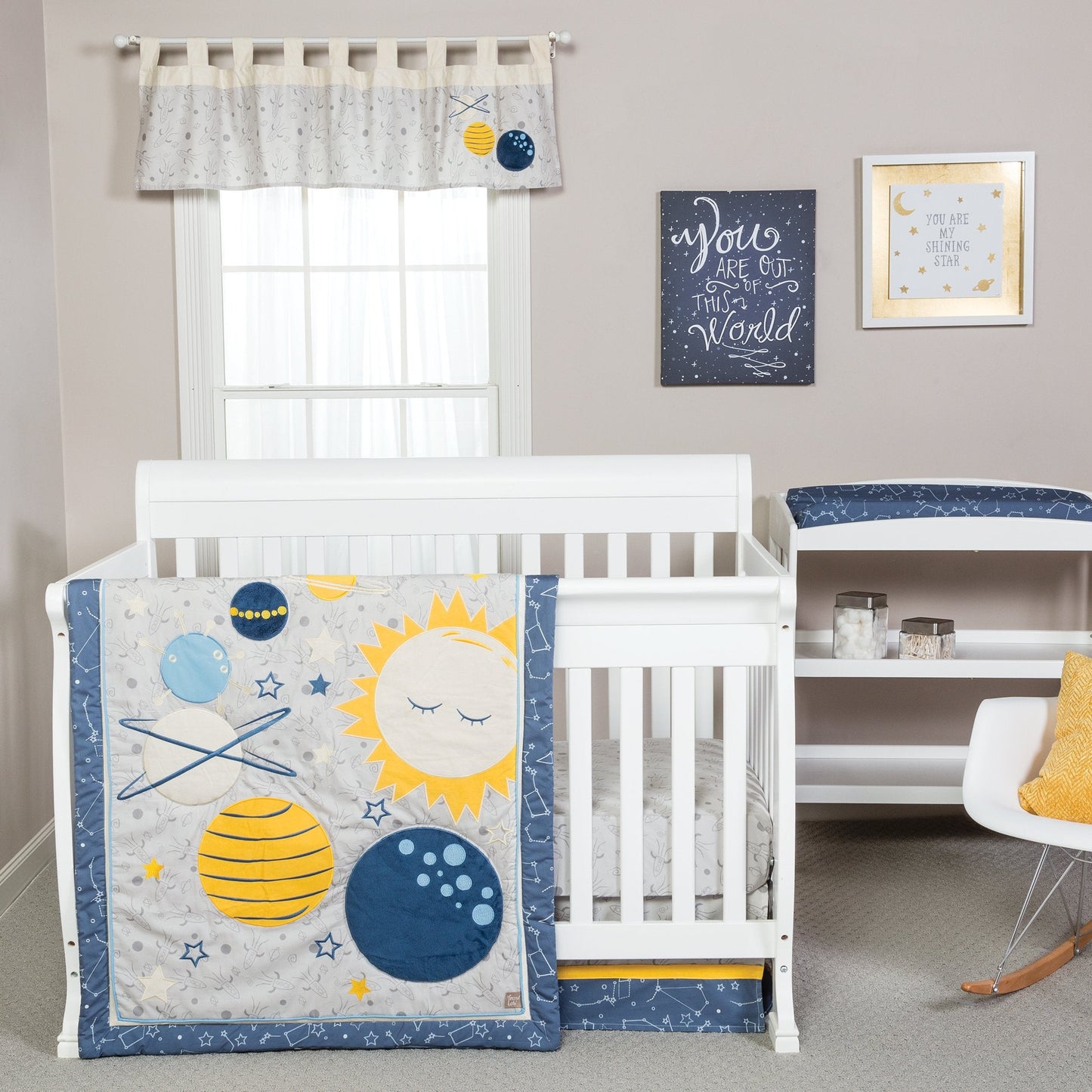 Galaxy 3 Piece Crib Bedding Set