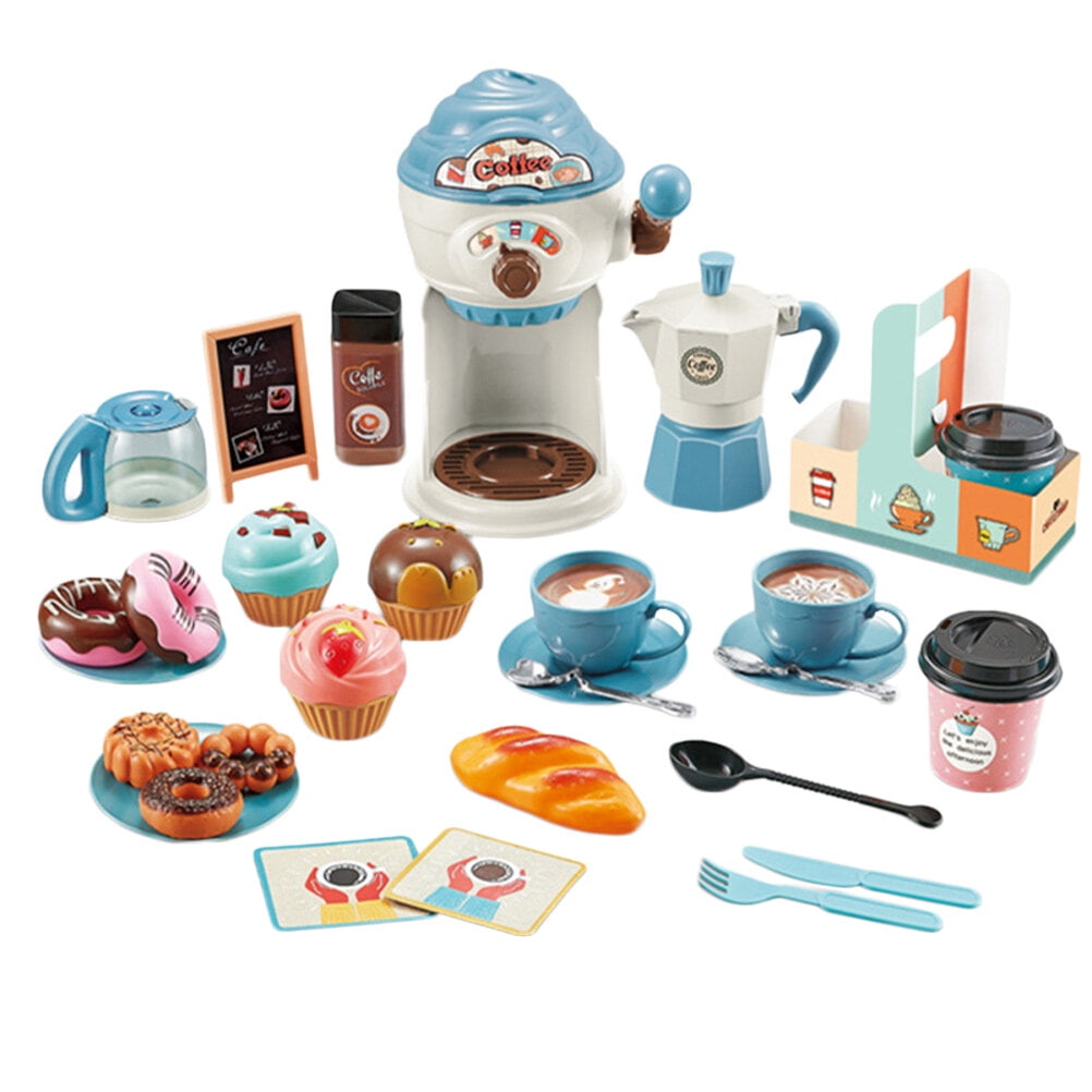 32Pcs Simulation Coffee Machine Toys Funny Playhouse Toy Educational Pretend Toy