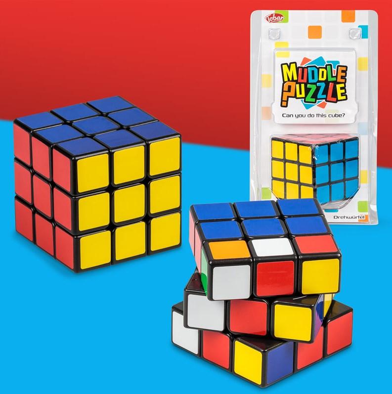 Children's Classic Colourful Muddle Puzzle Cube Brain Teaser