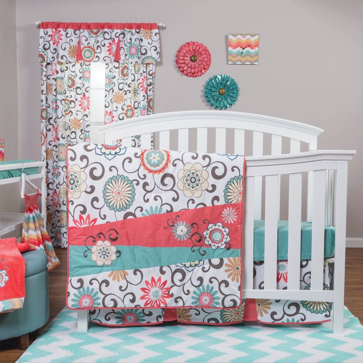 Waverly® Pom Pom Play 4 Piece Crib Bedding Set