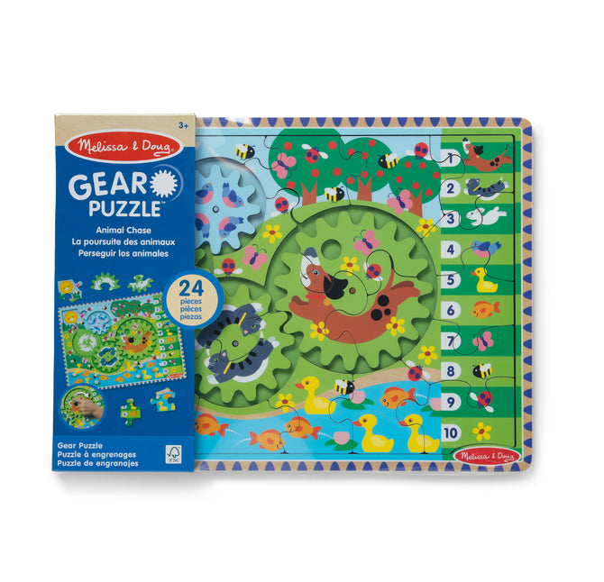 Melissa & Doug Gear Puzzle | Animal Chase