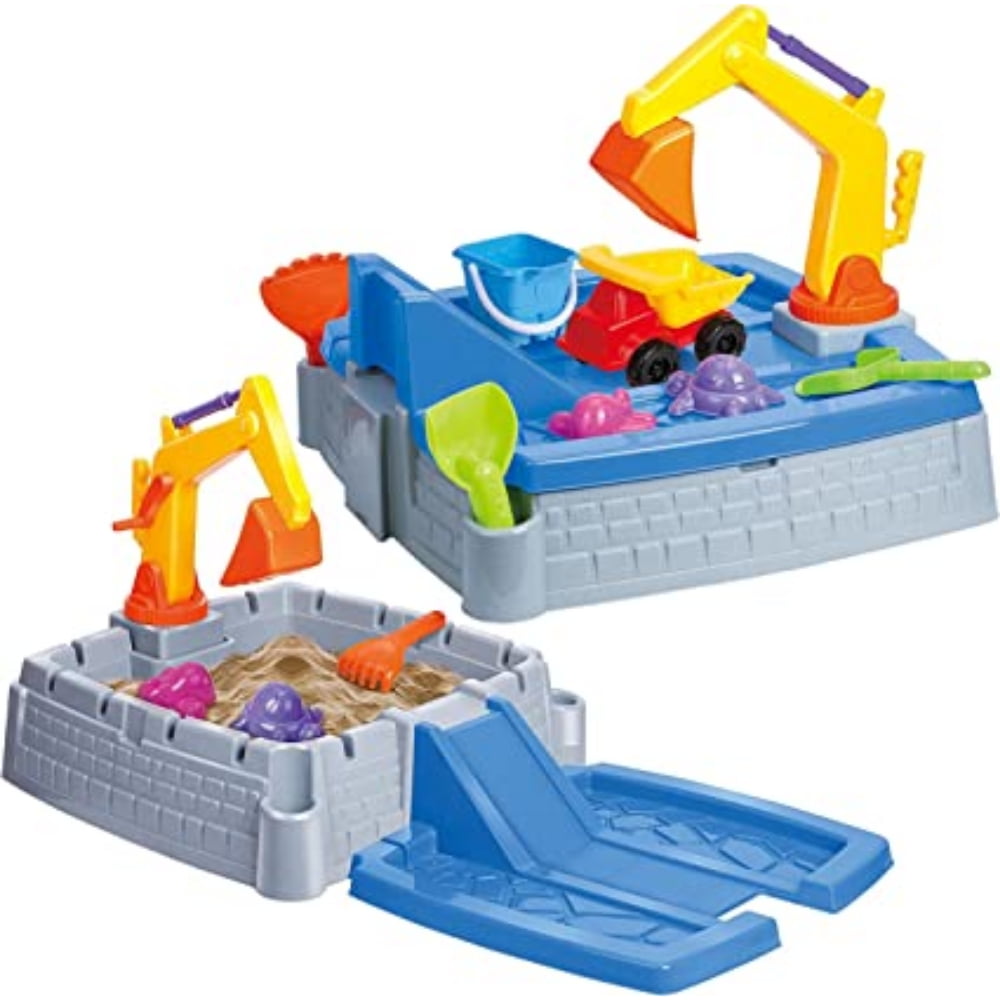 AAOMASSR 2 in 1 Kids Sand Box Water Table Outdoor Garden Play Set Truck Crane Sandpit Toy children's sand table game sand water table
