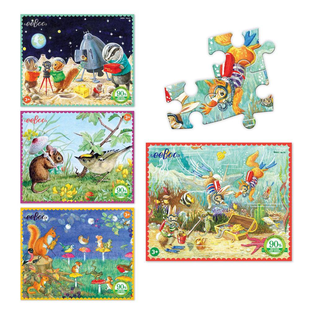 Set of Four Mini Puzzles
