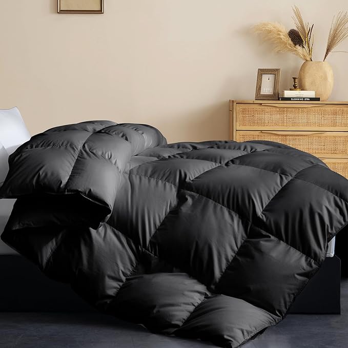 Feather Comforter Filled with Feather & Down King Size- All Season White King Size Duvet Insert