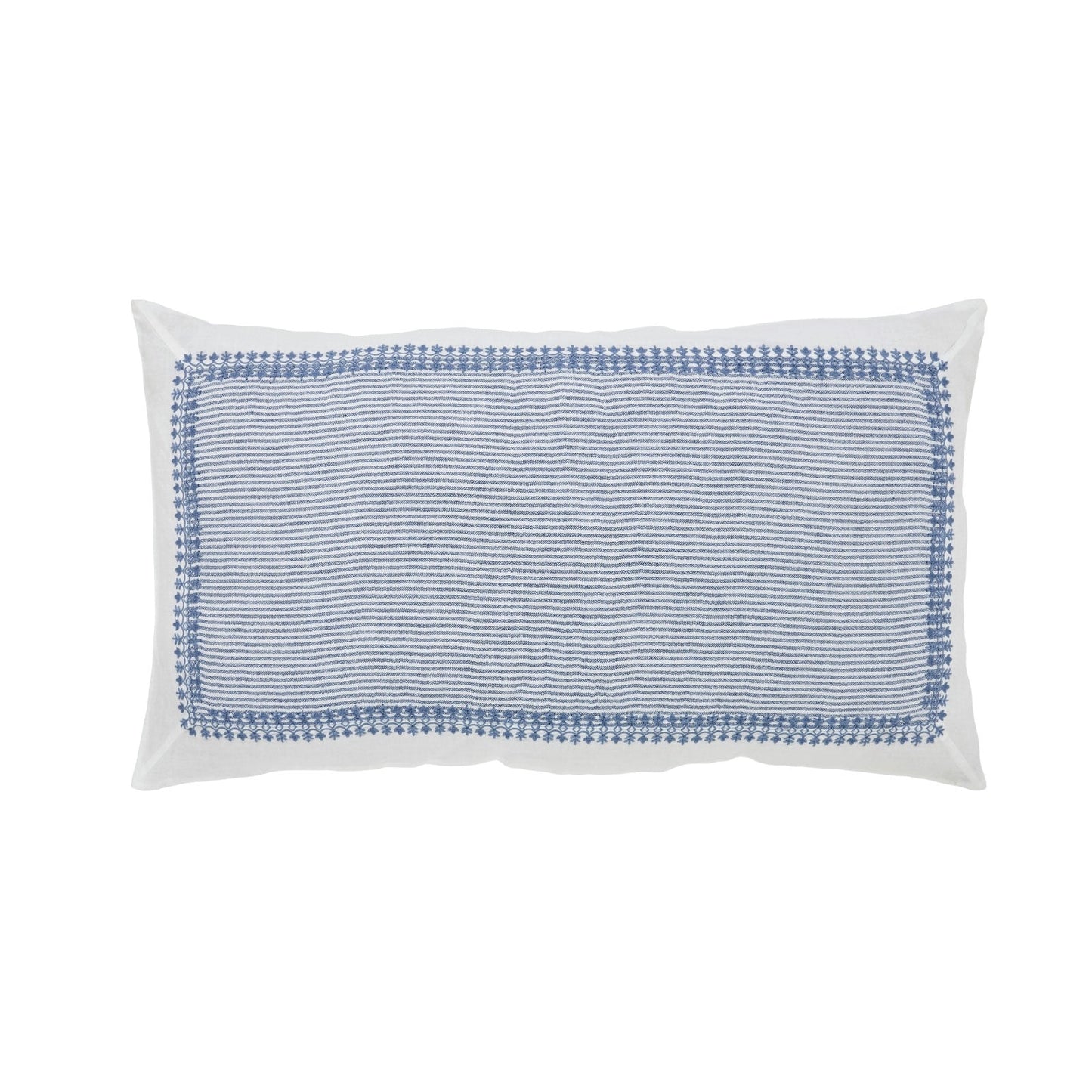 Greenwich Stripe Sham in Sky