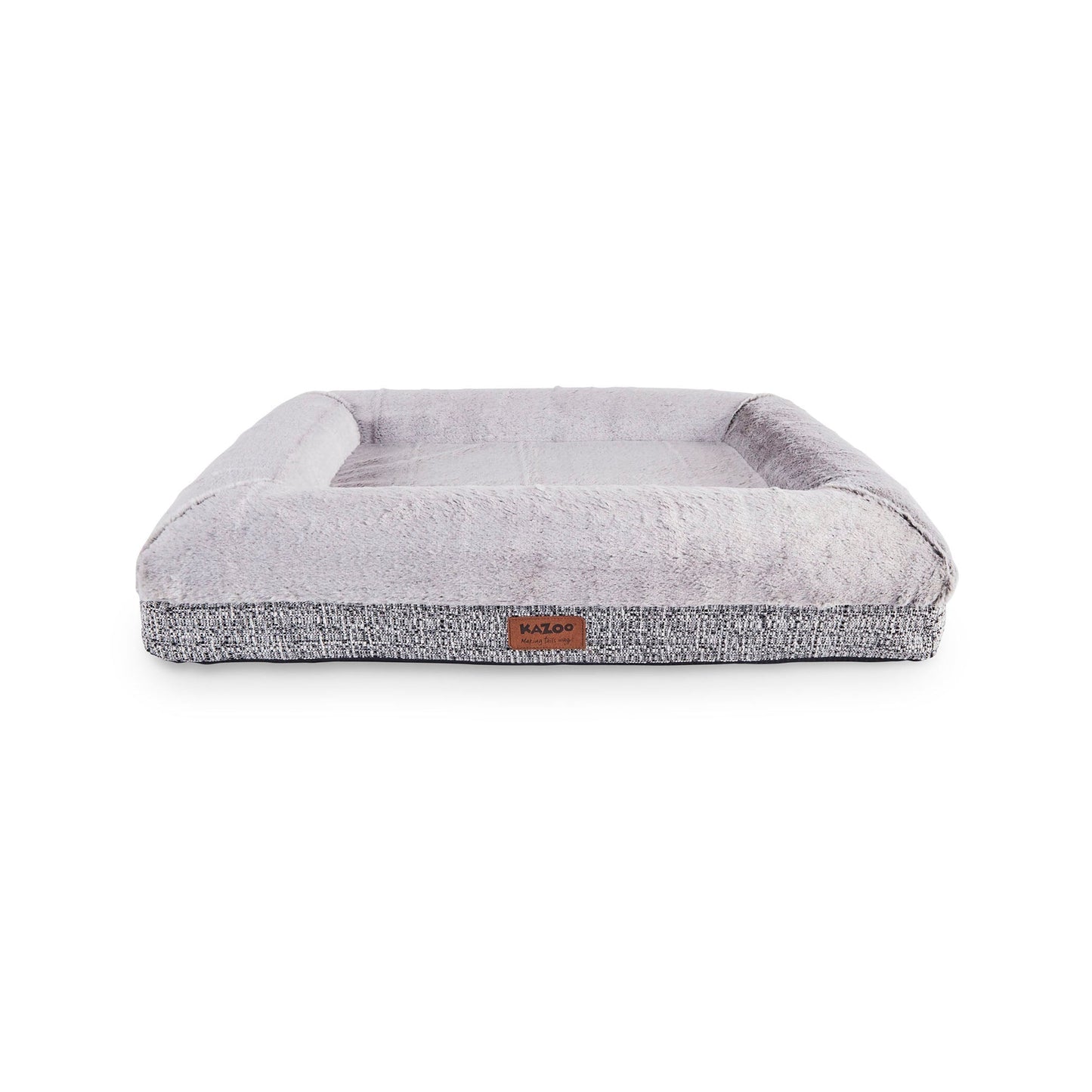 Kazoo Wombat Medium Plush Grey Dog Bed