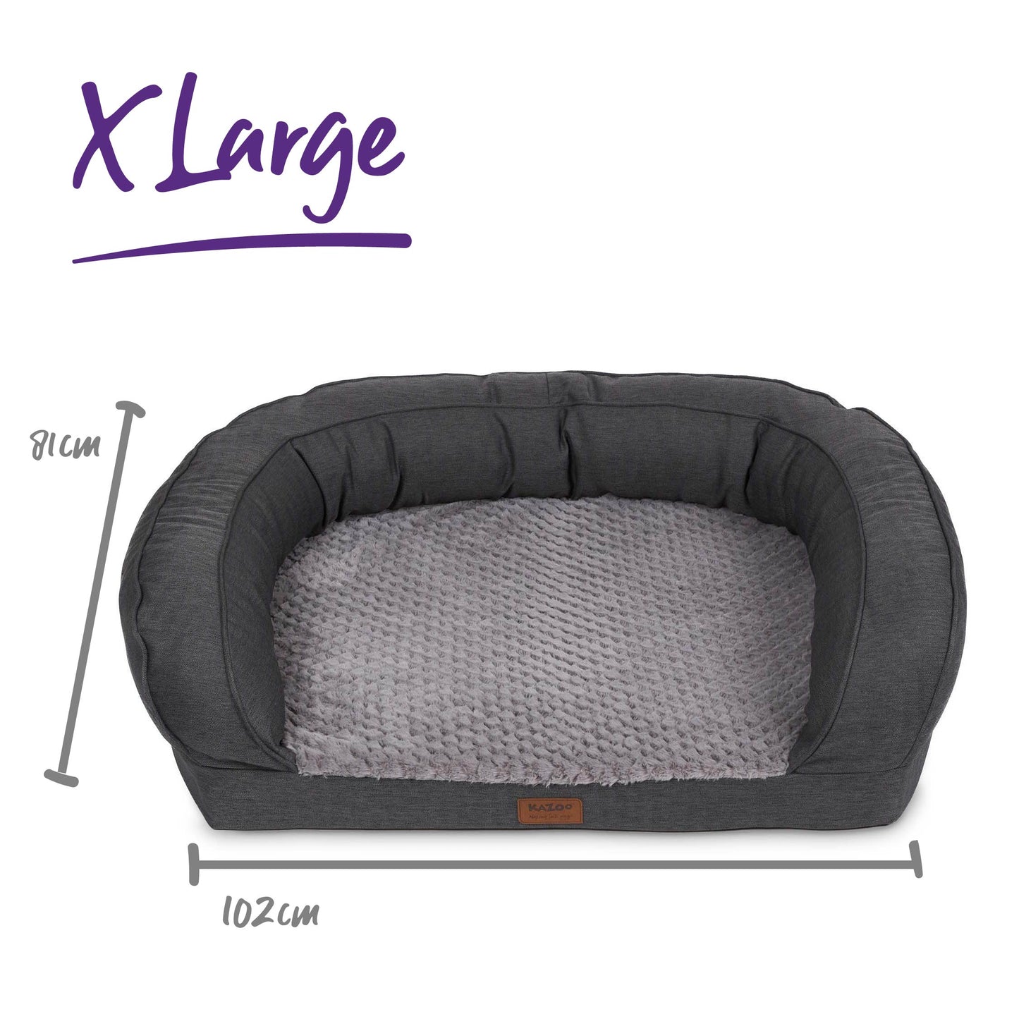 Cosy Nook Dog Bed - Plush Grey