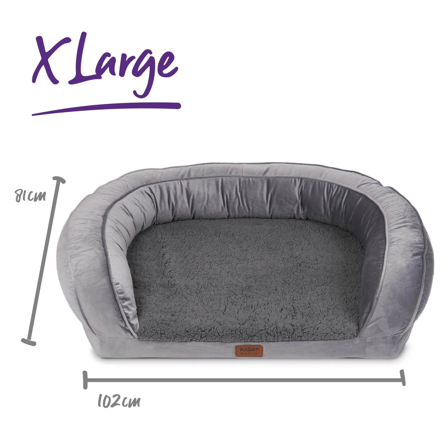 Cosy Nook Dog Bed - Satin Grey