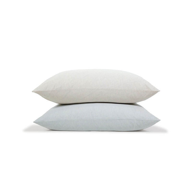 Coastal Stripe Big Pillow with Insert in Natural by Pom Pom at Home