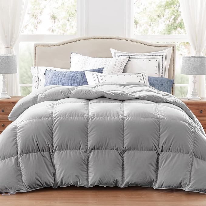 Luxurious Feathers Down Comforter Queen Size, Fluffy Hotel Collection Duvet Insert