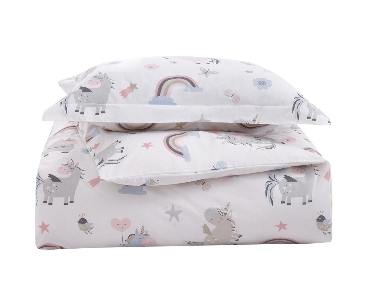 Organic Cotton Printed Unicorn Duvet Cover Set