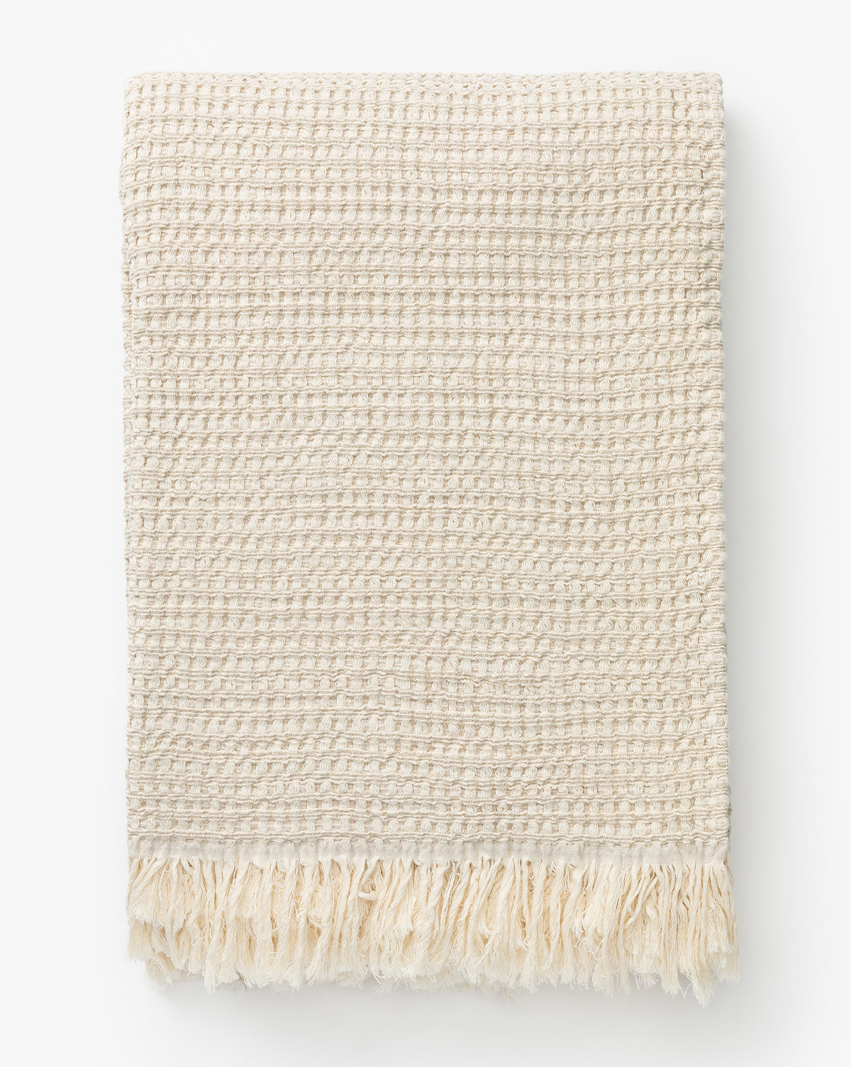 Stonewashed Waffle Cotton Throw