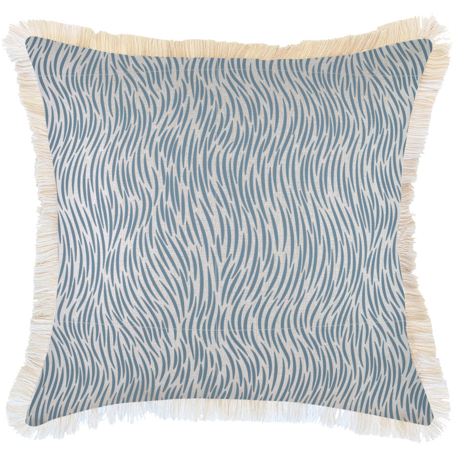 Cushion Cover-Coastal Fringe-Wild Blue-60cm x 60cm