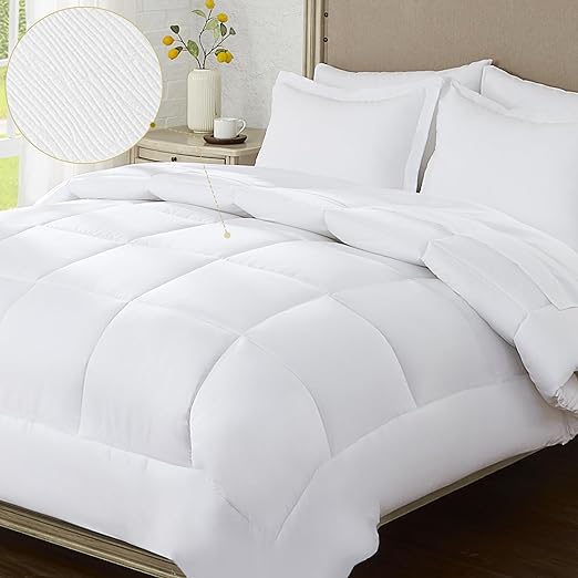 Queen Bed in a Bag 7 Pieces Comforter Set Queen, Wood Grain Texture Bedding Comforter