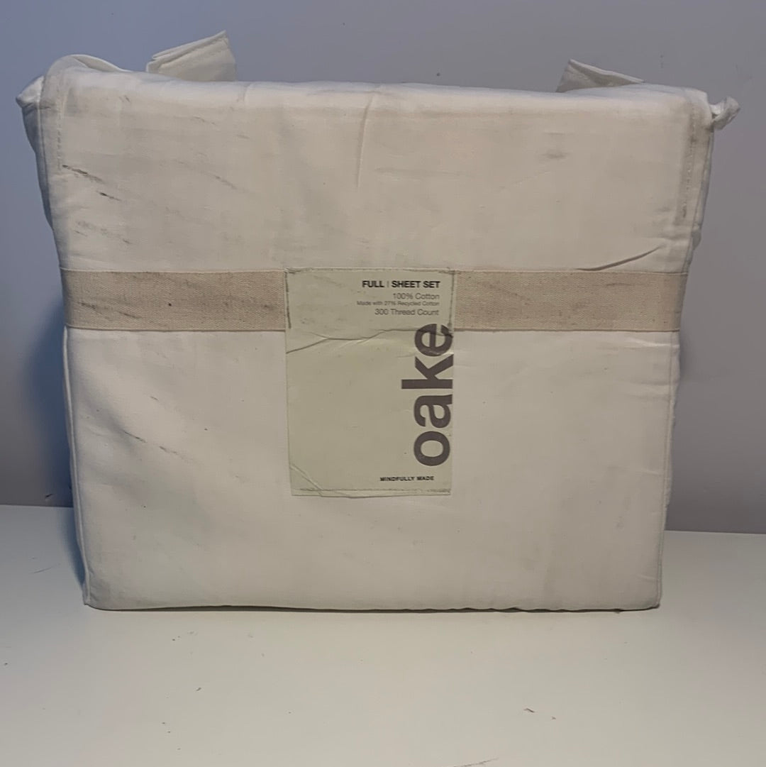 Oake Ethicot 4 Pc. Sheet Set, Full White