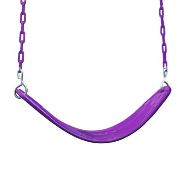 Extreme-Duty Belt Swing Set with Purple Chains, Plum