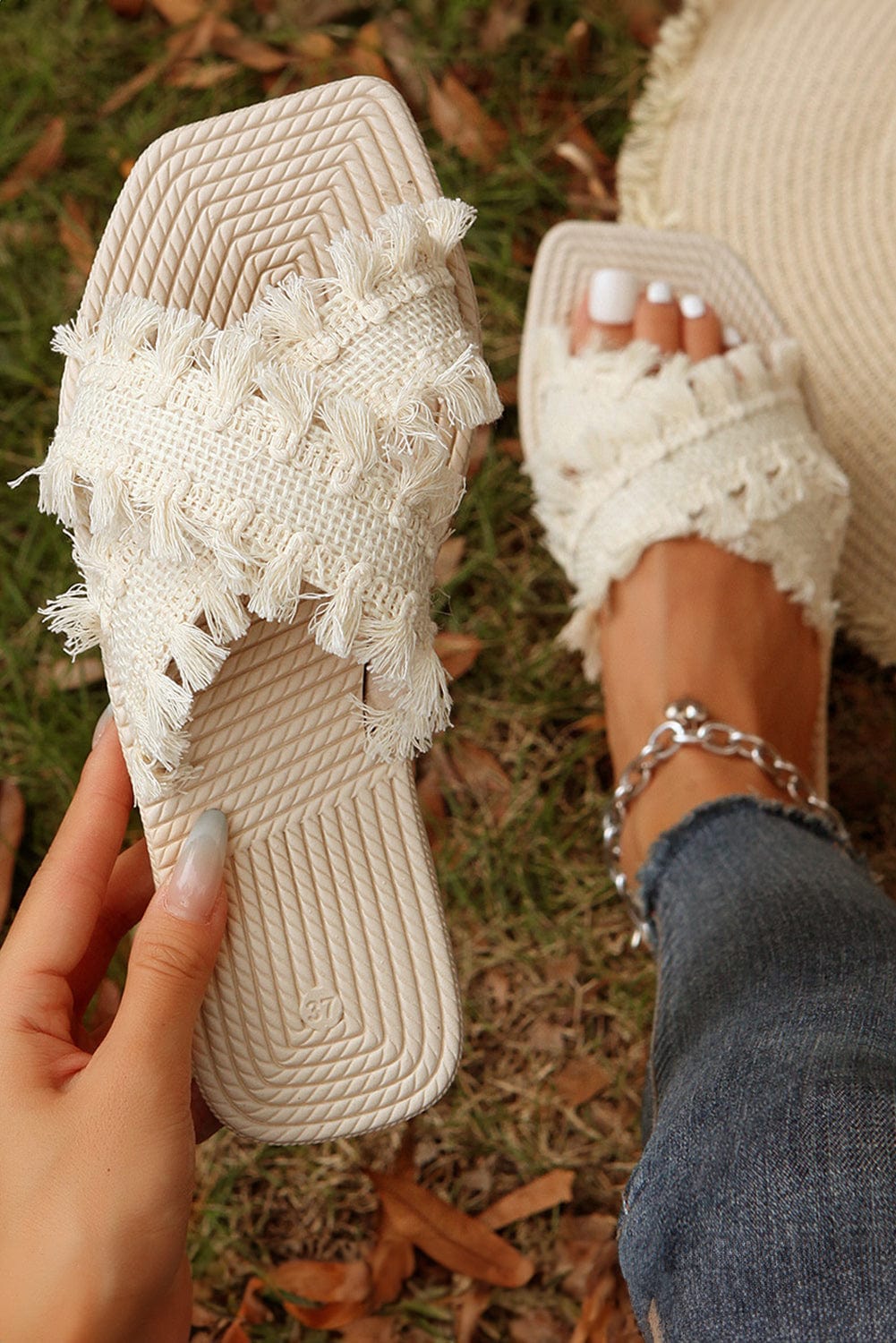 Tassel Woven Boho Sandals