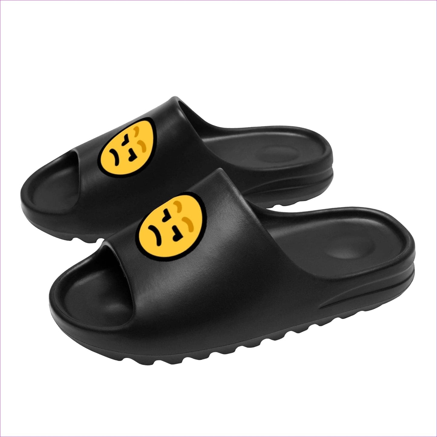 Black - Yeah Whatever Women's Black Platform Summer Sandals - womens slides at TFC&H Co.