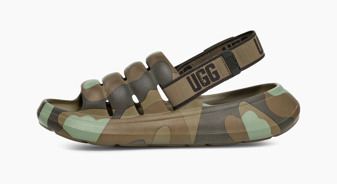 UGG Mens Sport Yeah Camopop Slide - Moss Green