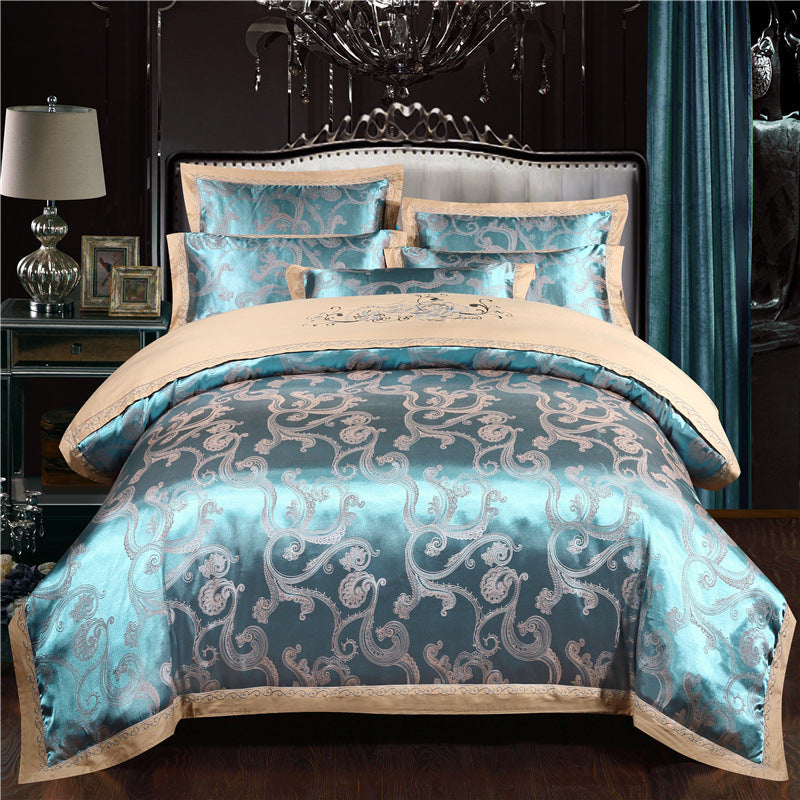 European Style Jacquard Cotton Embroidery Quilt Cover - Wnkrs