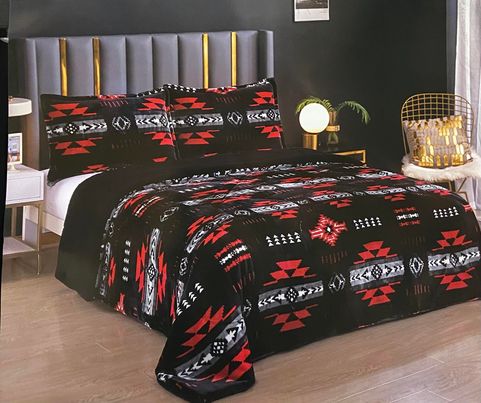 Neon Navajo Queen 3 Piece Sherpa