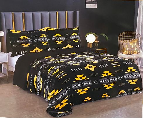 Neon Navajo King 3 Piece Sherpa