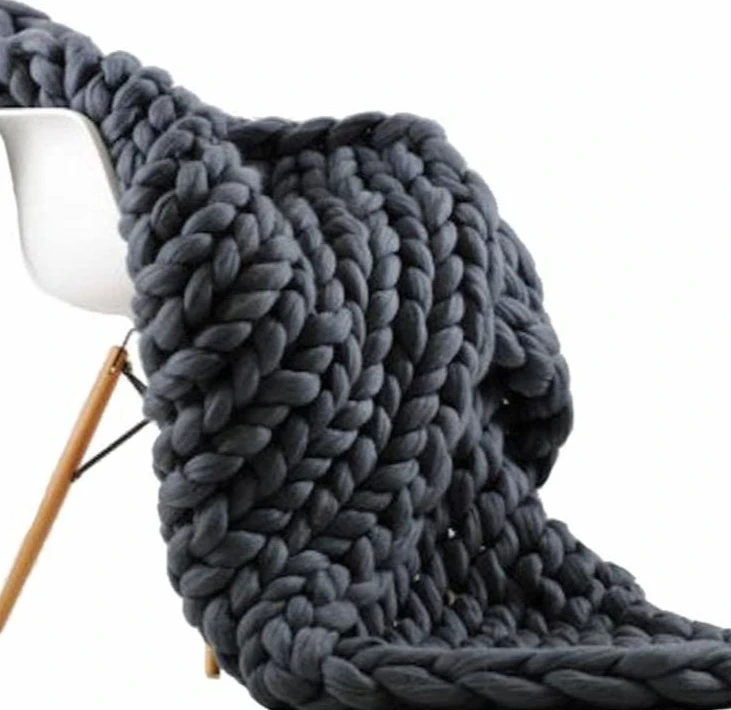 Hand woven woolen blanket  Soft Chenille Blanket - Wnkrs