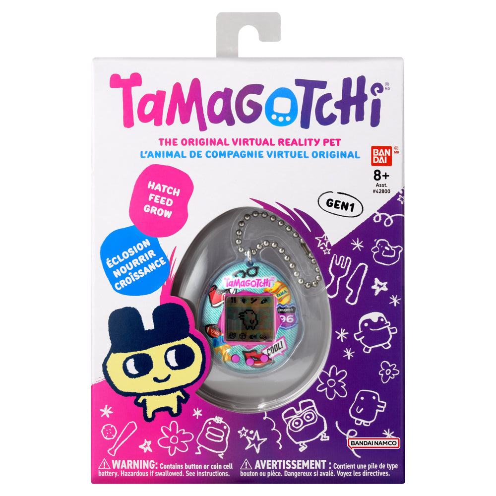 Bandai - The Original Tamagotchi (Gen 1) Denim Patches Portable Electronic Game (42954) LAST ONE!