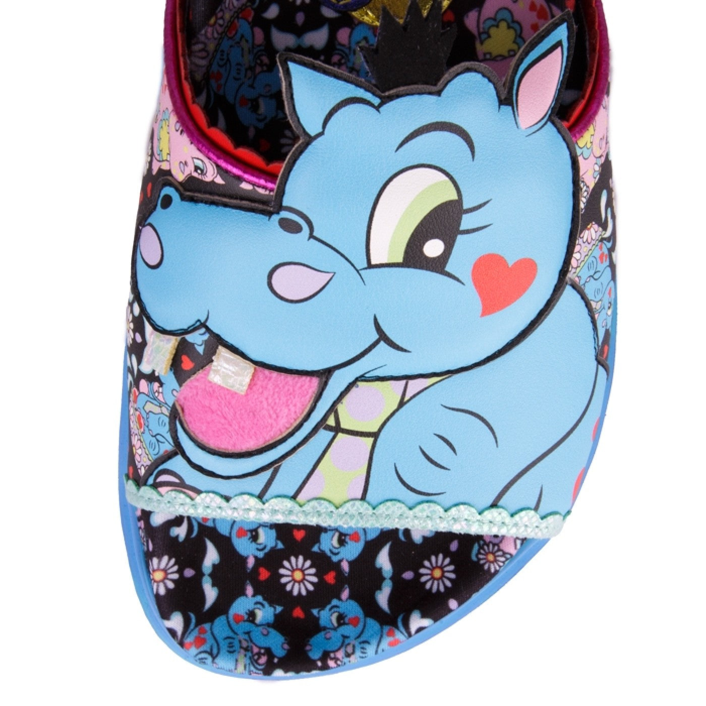 Irregular Choice Womens Hippo Hop Slides - Pink / Blue