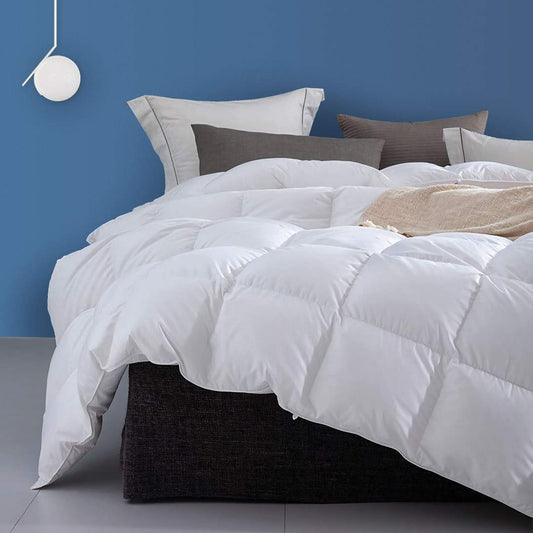 Organic Feathers Down Duvet Insert | Full/Queen All-Season Down Comforter | 100%