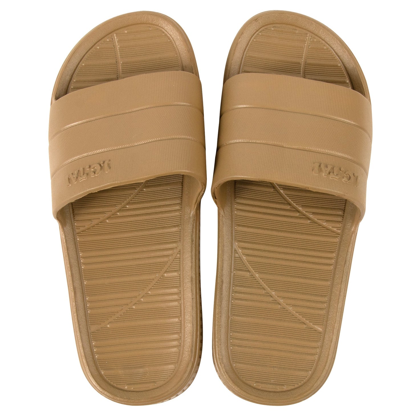 Women's Gold Slide Sandals
