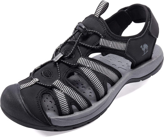 CAMELSPORTS Men's Hiking Sandals Closed Toe Outdoor Beach Sandal Waterproof Sport Fisherman Sandals Water Shoes