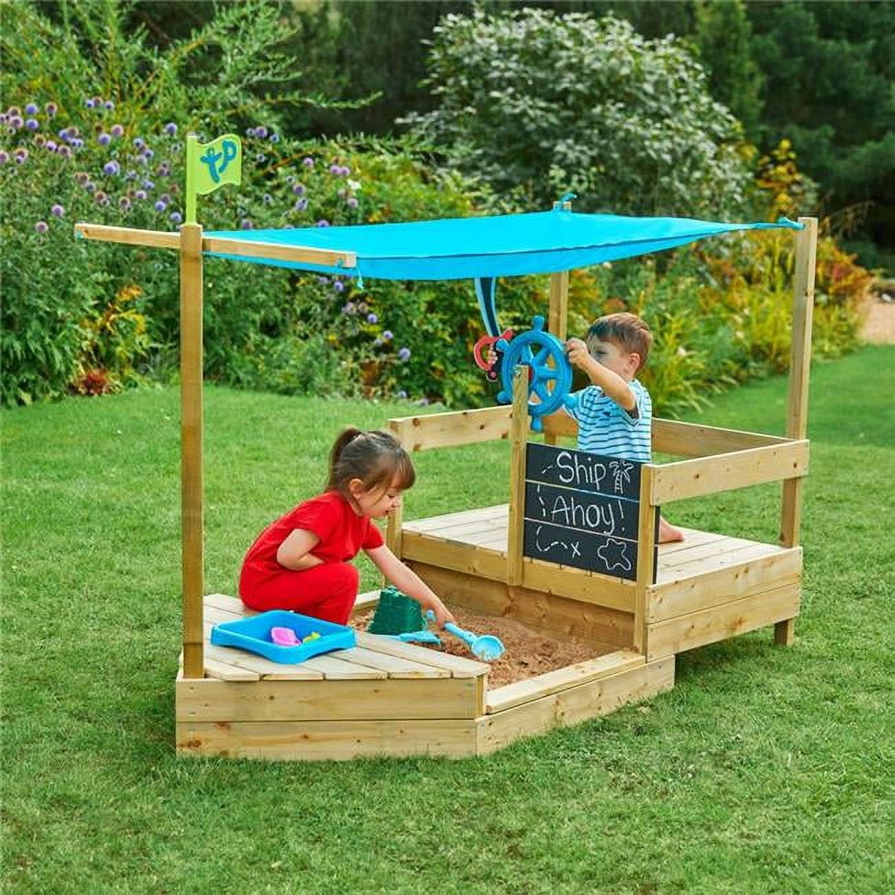 Ahoy Wooden Play Boat - Natural Wood