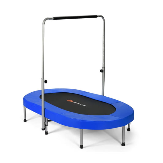 Aimee Lii 2-Person Foldable Mini Kids Fitness Rebounder Trampoline, Outdoor Kids Trampoline, Blue