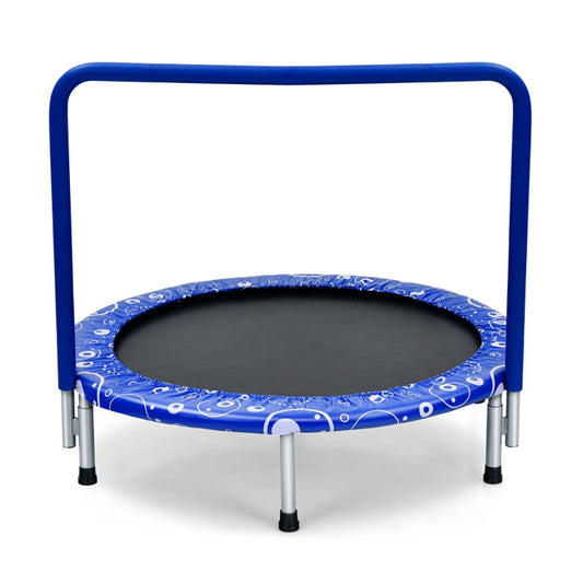 Aimee Lii 36 Inch Kids Trampoline Mini Rebounder with Full Covered Handrail, Outdoor Kids Trampoline, Blue