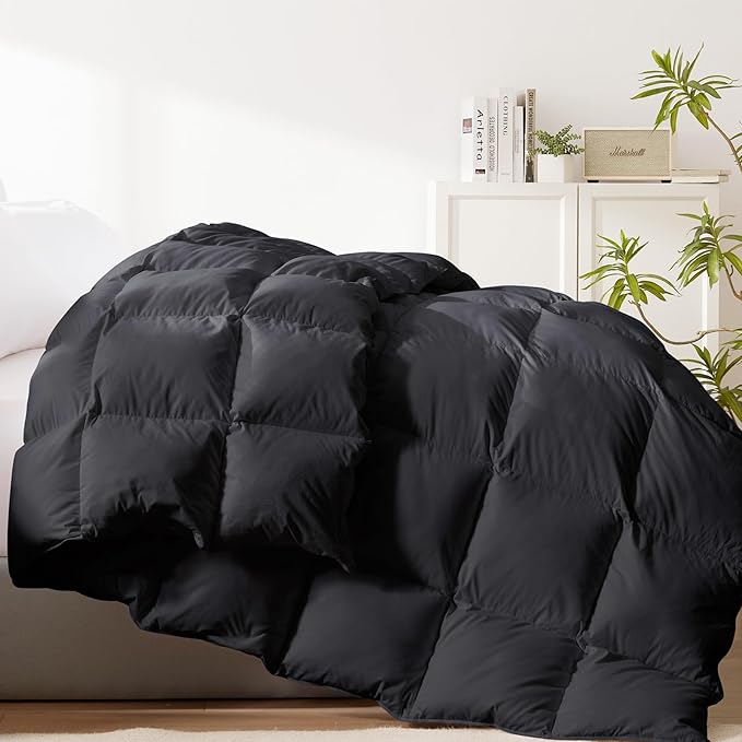 Feather Comforter Filled with Feather & Down King Size- All Season White King Size Duvet Insert