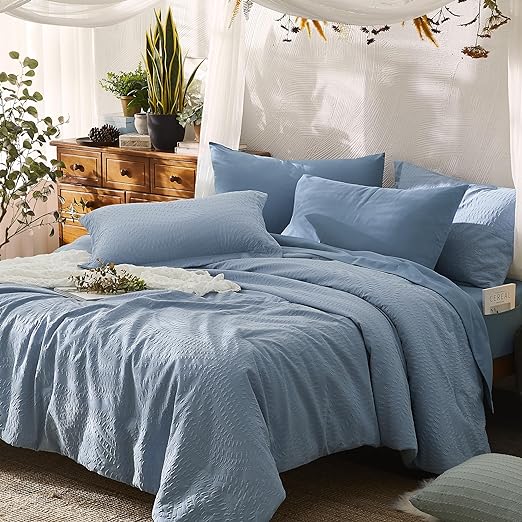Queen Comforter Set, Bed in a Bag Sage Green 7-Pieces, Botanical Pattern, All Season