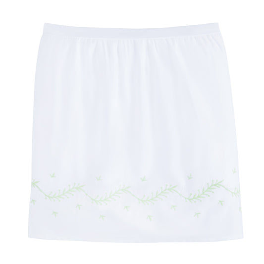 Embroidered Crib Skirt - Meadow