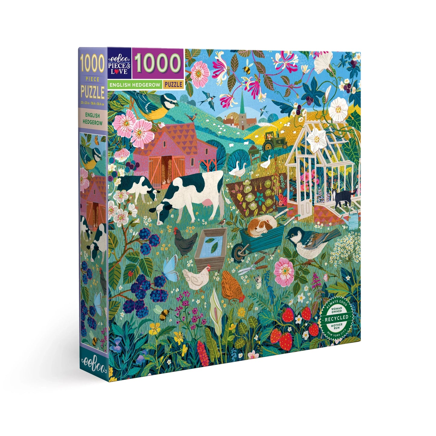English Hedgerow 1,000 Piece Square Puzzle