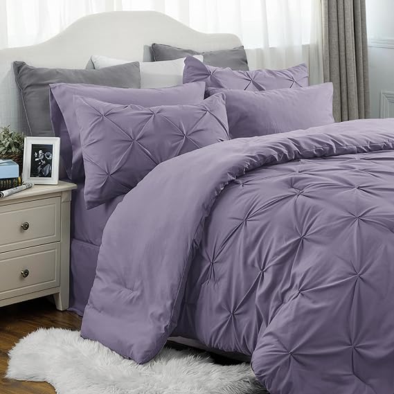 Full Size Comforter Sets - Bedding Sets Full 7 Pieces, Bed in a Bag Green Bed Sets with Comforter