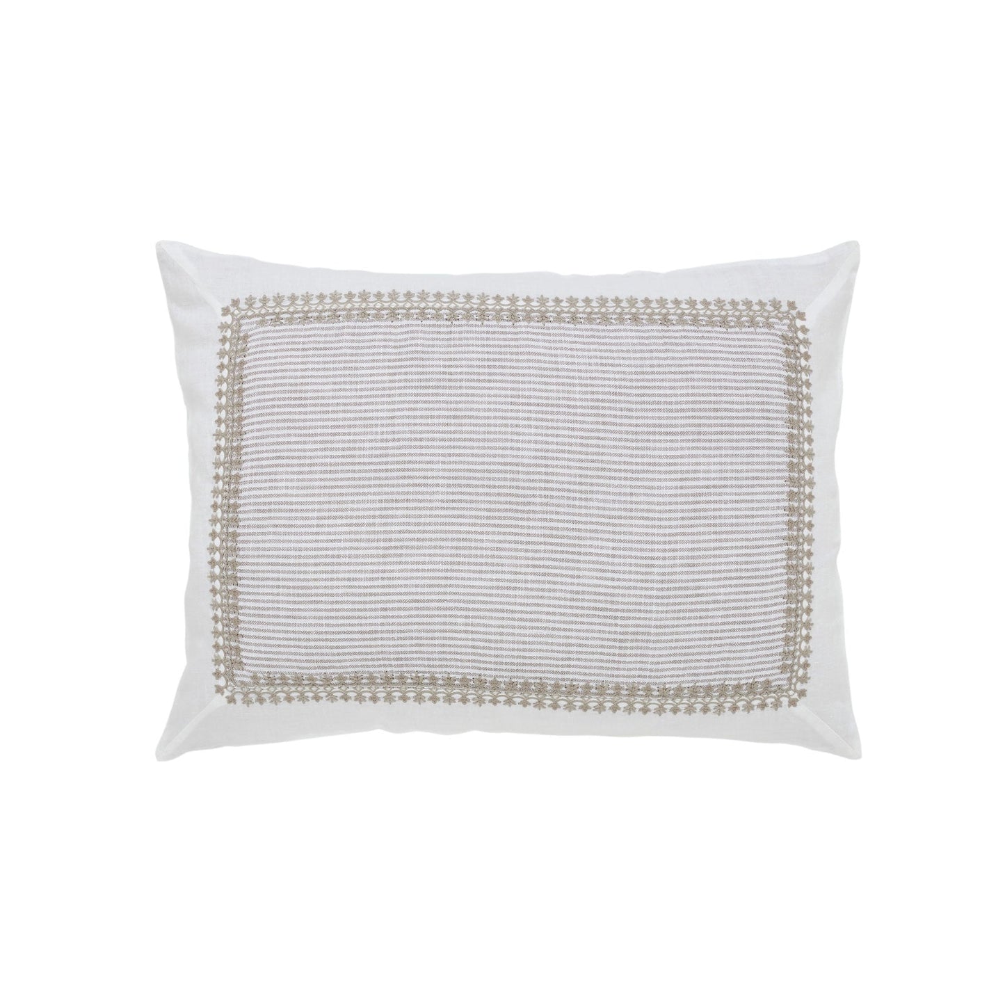 Greenwich Stripe Sham in Beige