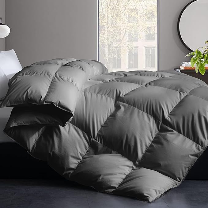 Feather Comforter Filled with Feather & Down King Size- All Season White King Size Duvet Insert