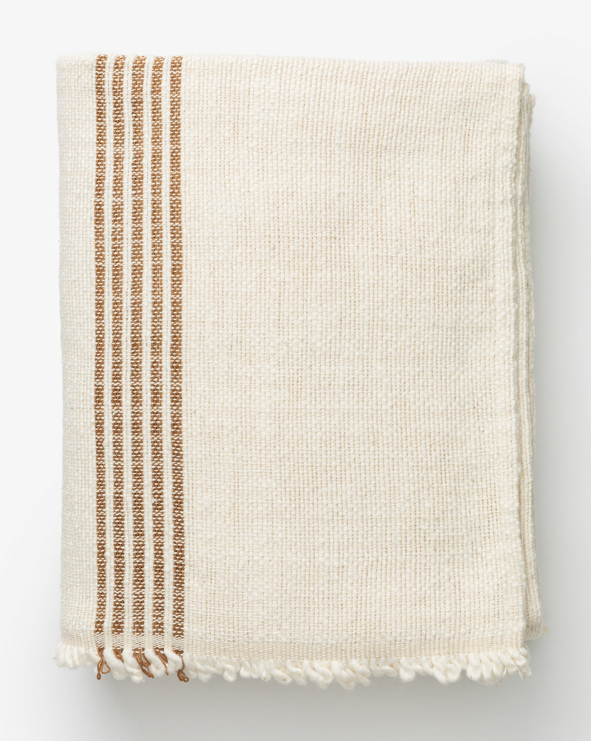 Helena Soft Fringe Camel & Cream Blanket