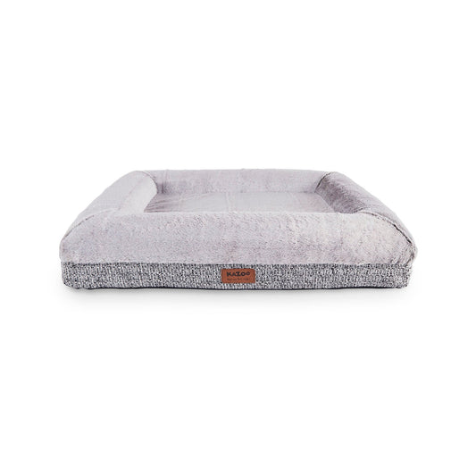 Kazoo Wombat Medium Plush Grey Dog Bed