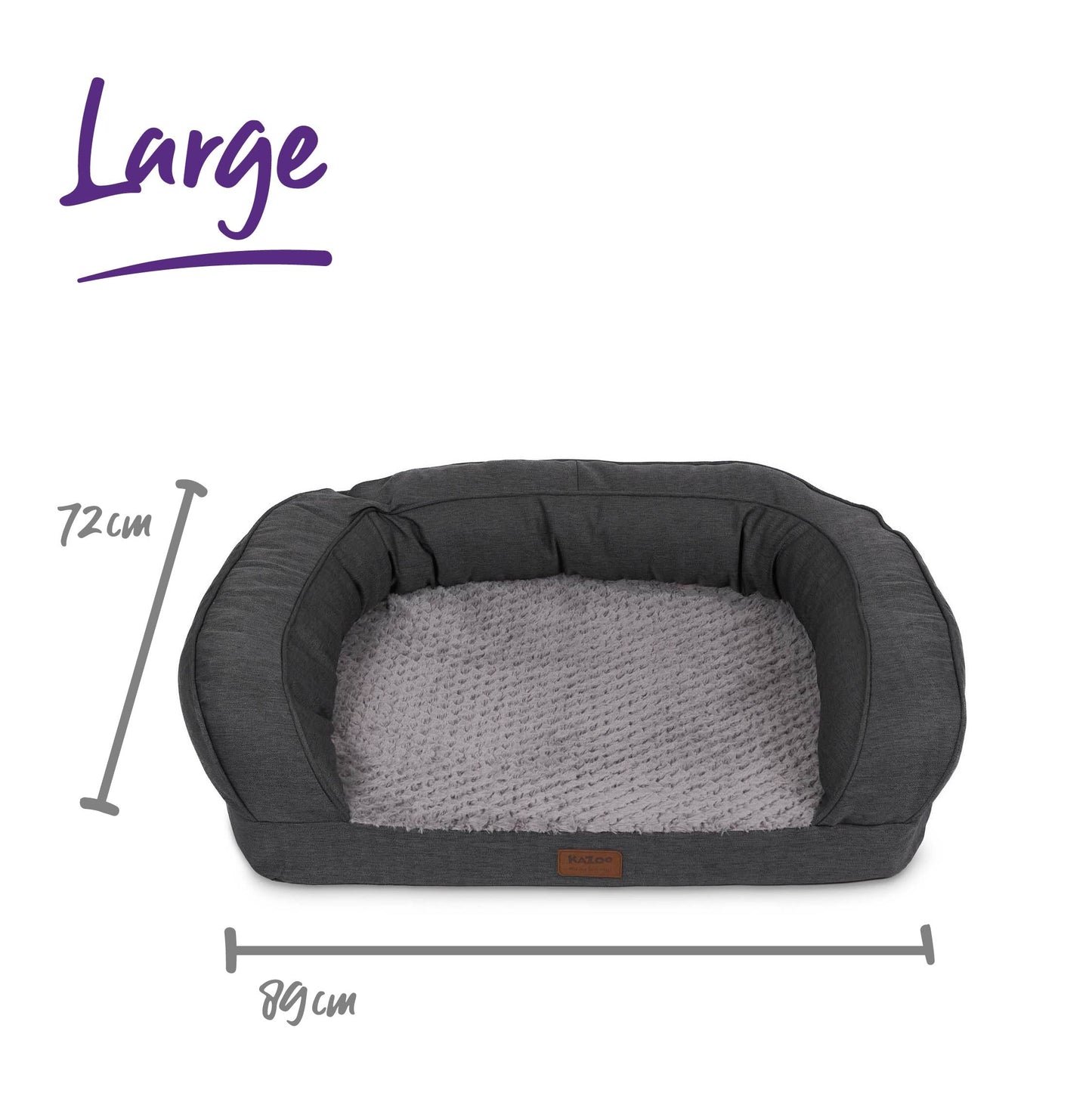 Cosy Nook Dog Bed - Plush Grey