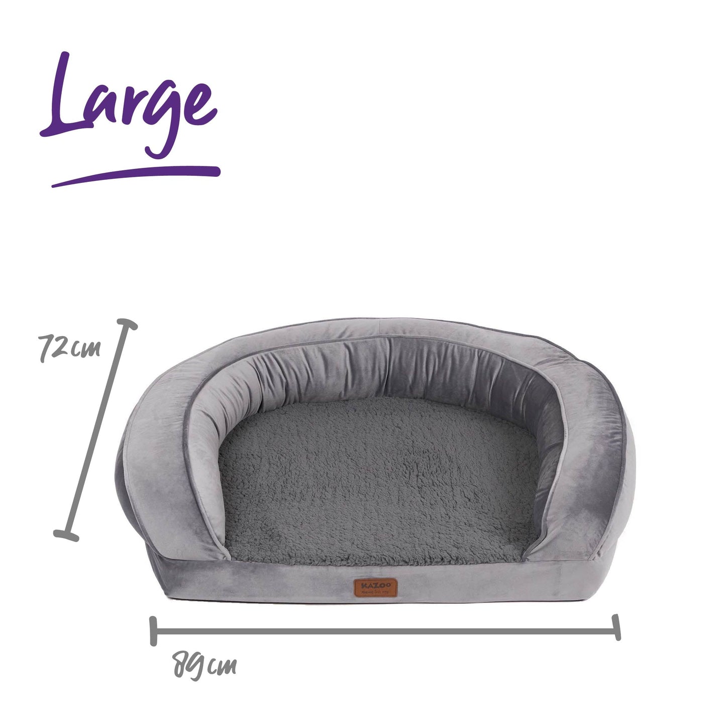Cosy Nook Dog Bed - Satin Grey