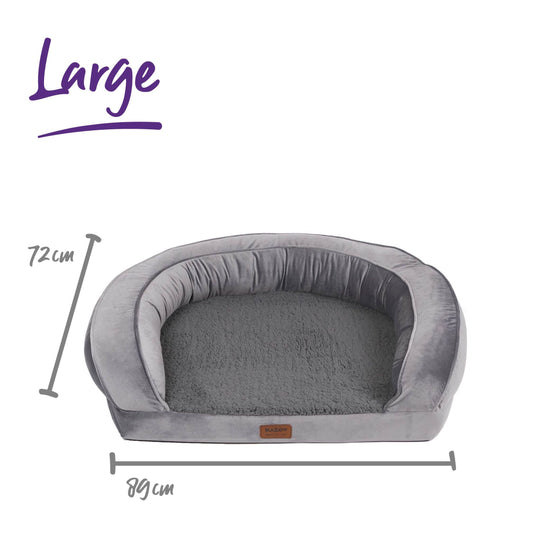 Cosy Nook Dog Bed - Satin Grey