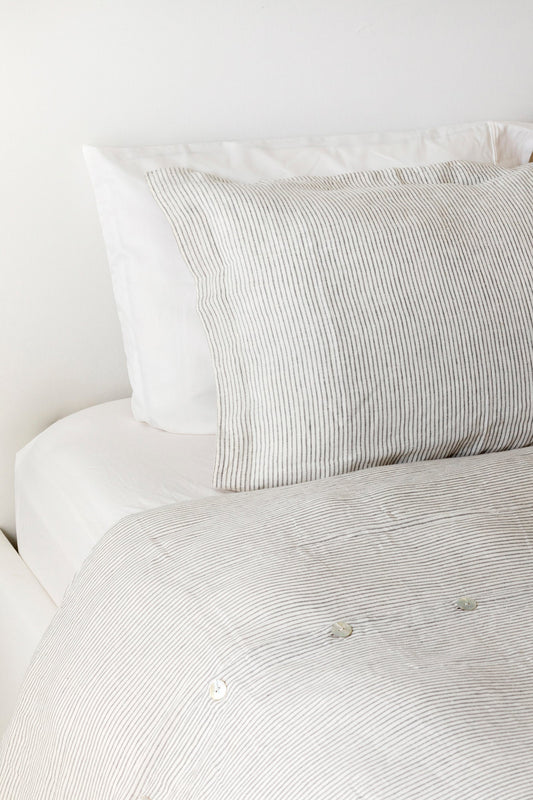 Grey Pinstripe Duvet