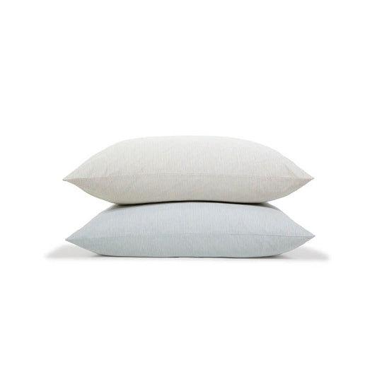 Coastal Stripe Big Pillow with Insert in Natural by Pom Pom at Home