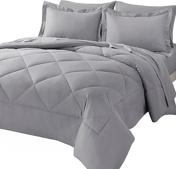 Queen Bed in a Bag 7 Pieces Comforter Set with Comforter and Sheets All Season Bedding Sets